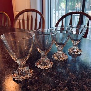 ❌SOLD❌ Vintage Boopie Clear Champagne Glasses, Set of 4